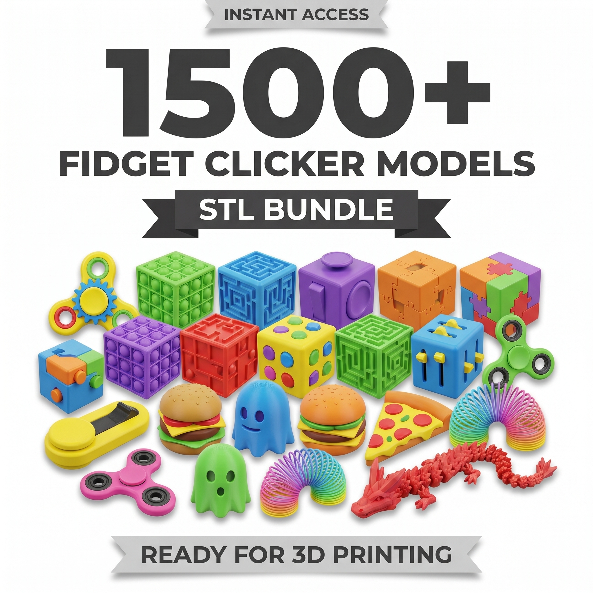 Fidget Clicker STL 3MF